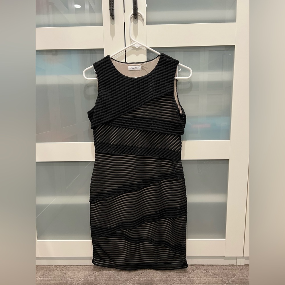 Calvin Klein bodycon dress black & nude NWT - Great for Homecoming